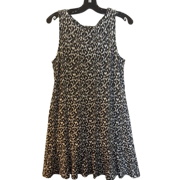 Tommy Bahama Dresses & Skirts - Animal Print Sleeveless A-Line Dress W/ Zipper Detail For Women Size M Black/Whi